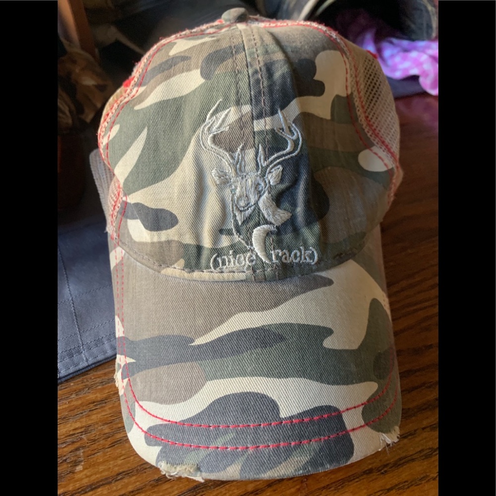 Camo Hat with Deer logo